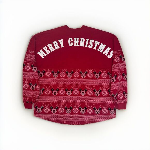 Disney Parks Spirit Jersey Adult Red Merry Christmas Mickey Mouse Disneyland XXL - Picture 1 of 6